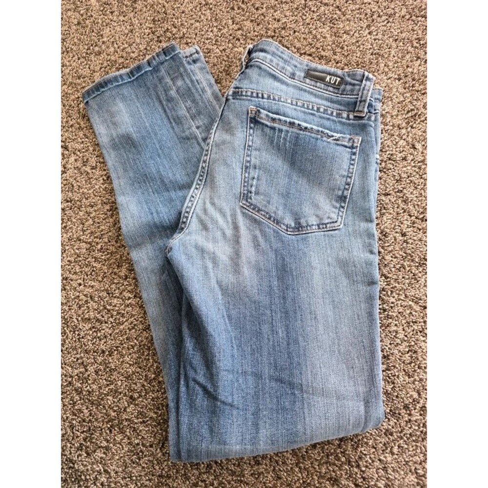 KUT from the Kloth Catherine Boyfriend Jeans Womens Size 4 Blue Denim KP0514MA2N